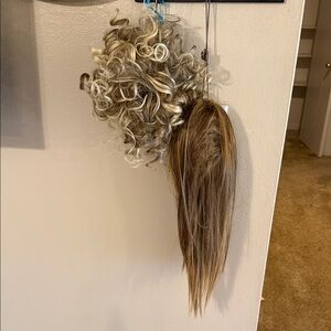Blonde Women’s Hair Pieces - Curly and Straight Ponytail